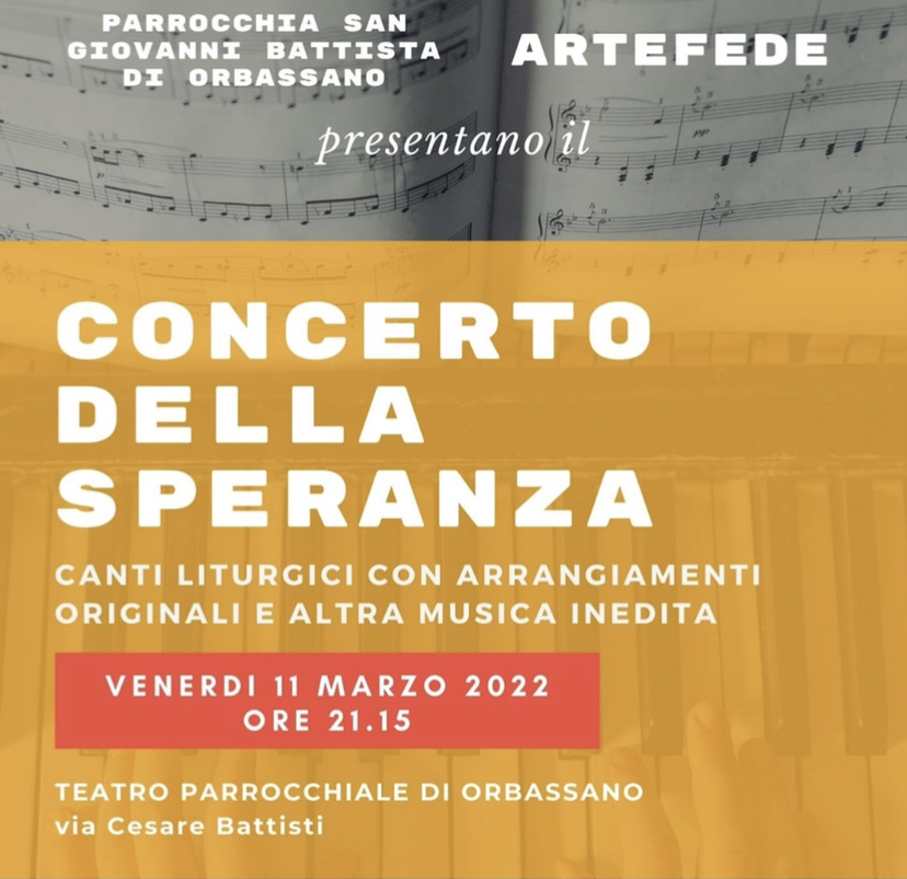 Concerto della Sperana Canti liturgici 11 marzo 2022 Parrocchia di Orbassano