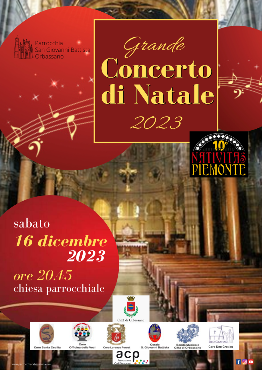 Concerto di Natale 16 dicembre 2023 Parrocchia San Giovanni Battista Orbassano