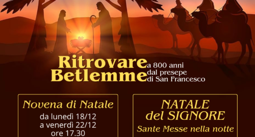 Natale 2023: “Ritrovare Betlemme” a 800 anni dal presepe di San Francesco