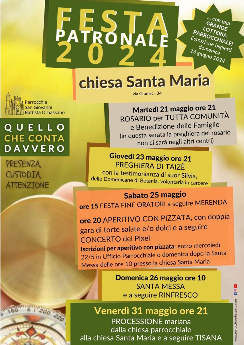 Festa Santa Maria 2024 Parrocchia San Giovanni Battista Orbassano