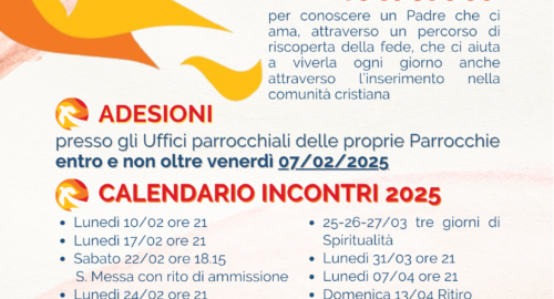 Cammino CRESIMA ADULTI 2025: adesioni entro il 7 febbraio 2025