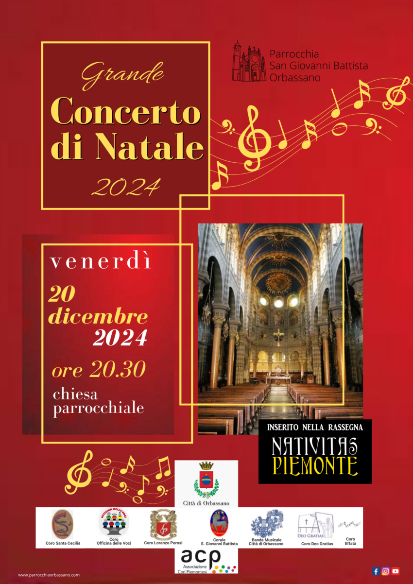 Concerto di Natale 20 dicembre 2024 Parrocchia San Giovanni Battista Orbassano\\