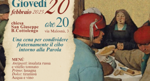 Per i Giovedì di Comunità: “Venite a mangiare con me” il 20 febbraio 2025